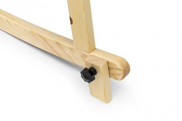 Anne Yanı Beşik Hier Bebek Ahşap Natürel Stand Gri Sepet - 4