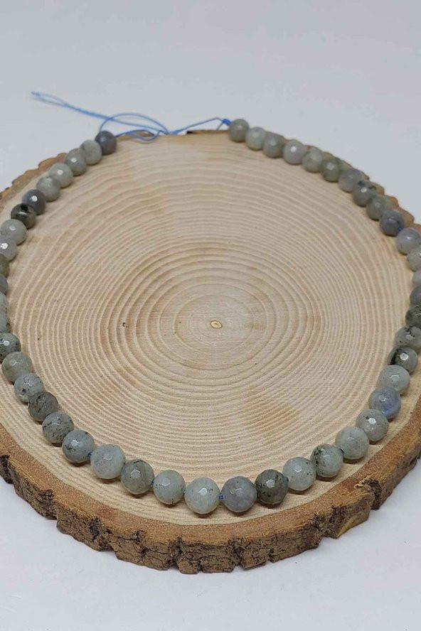 Labradorit Taşı Açık Renk Faset Kesim Dizi 8mm - Resim 3