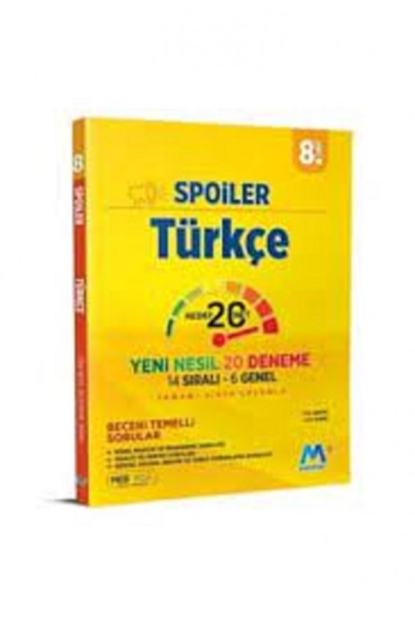 8. Sınıf LGS Türkçe Spoiler Denemeleri Martı Okul Yayınları