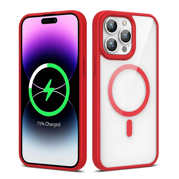 Apple iPhone 14 Pro Kılıf Magsafe Wireless Şarj Özellikli Silikon Zore Ege Kılıf - Resim 6