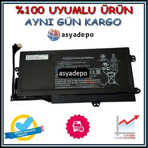Hp PX03XL Batarya Pil