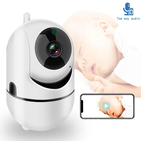 Ev Güvenlik 1080p Wifi Akıllı Kamera Bebek Monitör Hareket Algılama  Sesli Alarm Ses Dinleme Gece Görüş Tf Kart Bulut Depolama Bebek Kamerası - 2