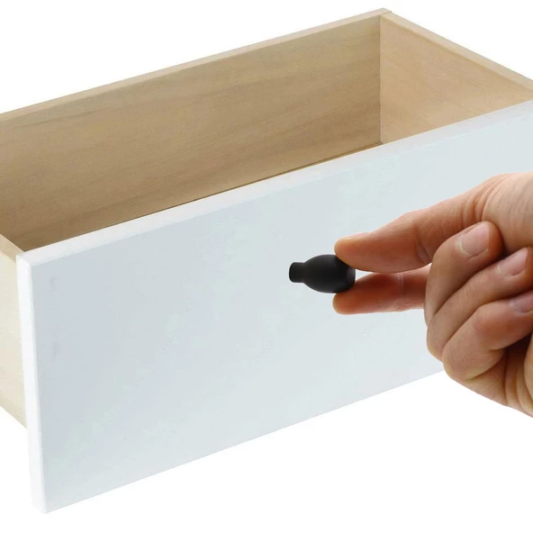 Mermi Düğme Kulp Mobilya Mutfak Çekmece Dolap Kapak Kulp Kulbu Kulpları Siyah Metal Düğme - 3