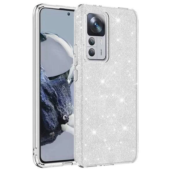 Xiaomi Mi 12T Pro Kılıf Zore Shining Simli Silikon Kılıf - 4