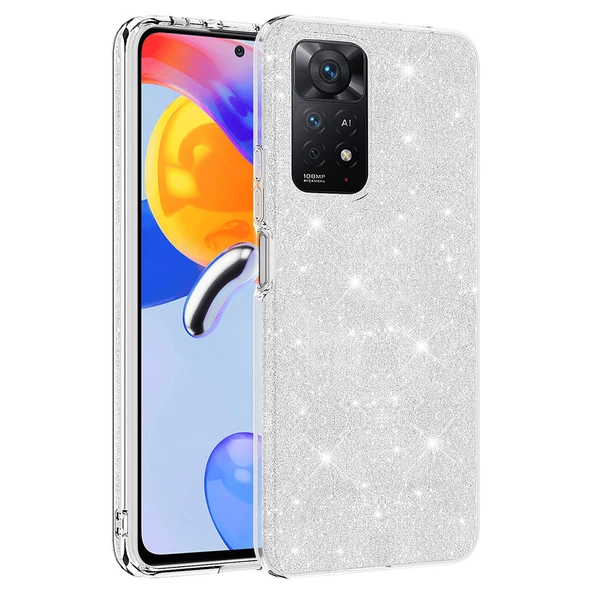 Xiaomi Redmi Note 11 Pro 5G Kılıf Zore Shining Simli Silikon Kılıf