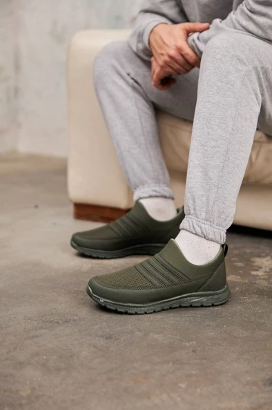 Marjinix 858 Ortopedik Süper Hafif Sneaker Anorak Günlük Rahat Erkek Yürüyüş ve Spor Ayakkabı - 9