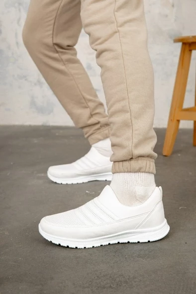 Marjinix 858 Ortopedik Süper Hafif Sneaker Anorak Günlük Rahat Erkek Yürüyüş ve Spor Ayakkabı - 5