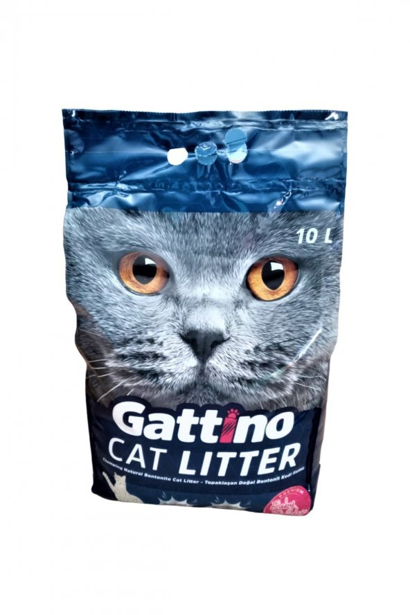 KADİRTARIM 1 ADET GATTİNO KEDİ KUMU 10 LT BEBEK PUTRALI TOPAKLANAN KEDİ KUMU DOĞAL BENTONİT - 1