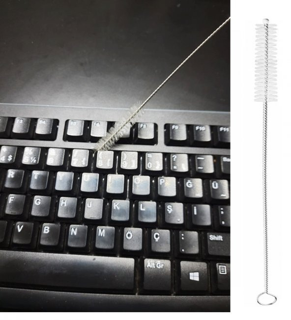 3 Lü Pratik Fırça  Esnek Bükülebilir Klavye Mouse Arası Temizlik Fırçası