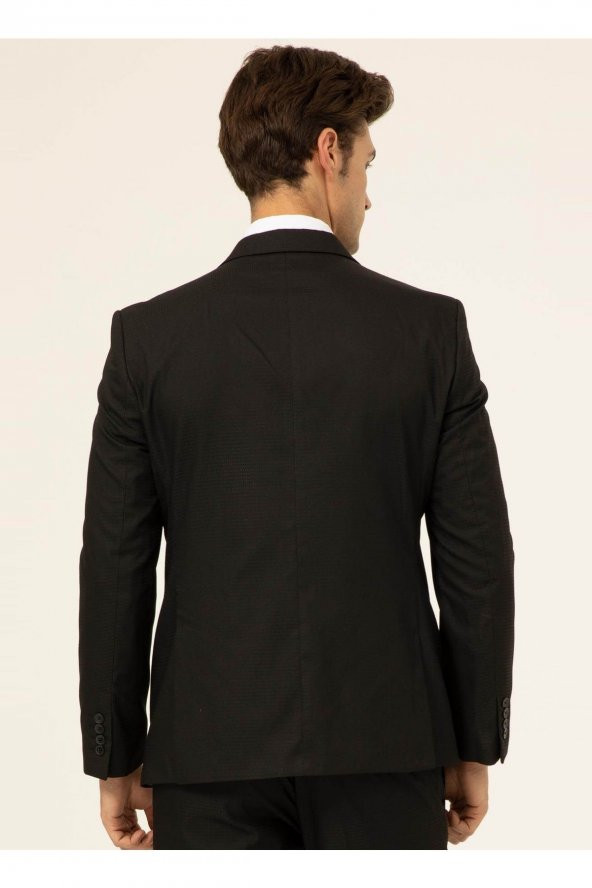 Normal Bel Slim Fit Siyah Erkek Takım Elbise Tk1020000242 - 3