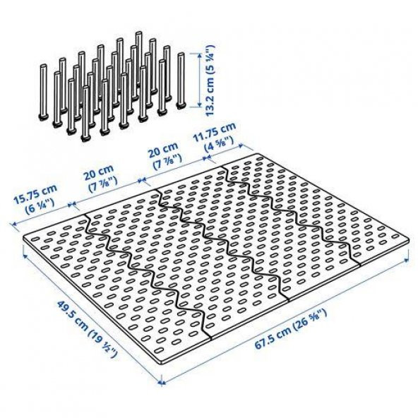 Çekmece İçi Düzenleyici, MeridyenDukkan Antrasit Renk 80 cm Tabak, Tencere, Kapak Düzenleyici - Resim 3
