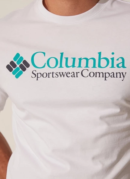 Columbia Csc M Retro Logo Ss Tee Erkek Kısa Kollu Tişört CS0311-100 - 5