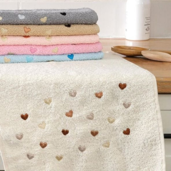 Yoncagül Ponponlu 6lı Mutfak Havlusu 30x50 - Asorti