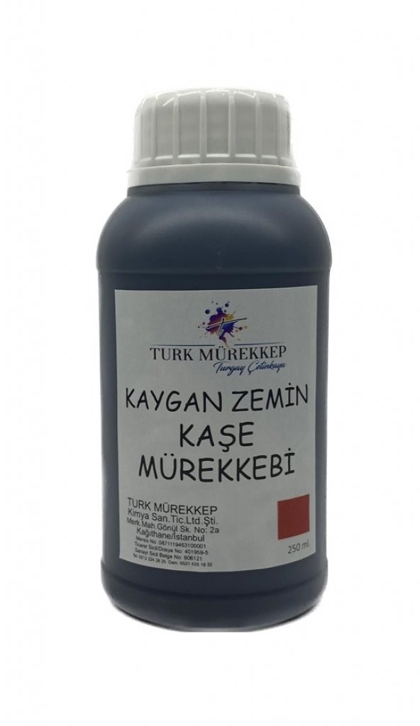 Kaygan Zemin Kaşe Mürekkebi Kırmızı 250 ml.
