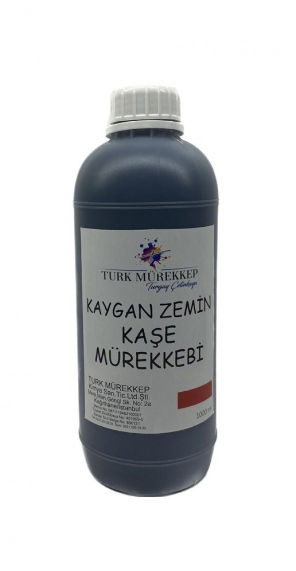 Kaygan Zemin Kaşe Mürekkebi Kırmızı 1000 ml.