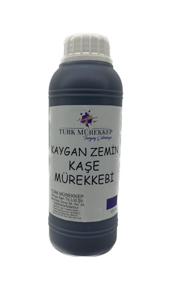 Kaygan Zemin Kaşe Mürekkebi Mavi 500 ml.