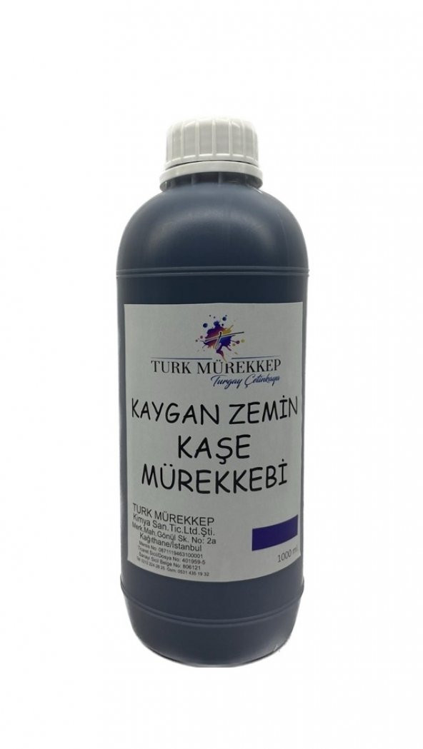 Kaygan Zemin Kaşe Mürekkebi Mavi 1000 ml.