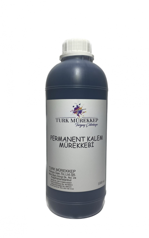 Permanent Kalem Mürekkebi Siyah 1000 ml.