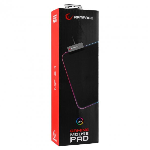 RAMPAGE MP-24 SİYAH 300*800*3MM RGB LEDLİ GAMING MOUSE PAD - 5