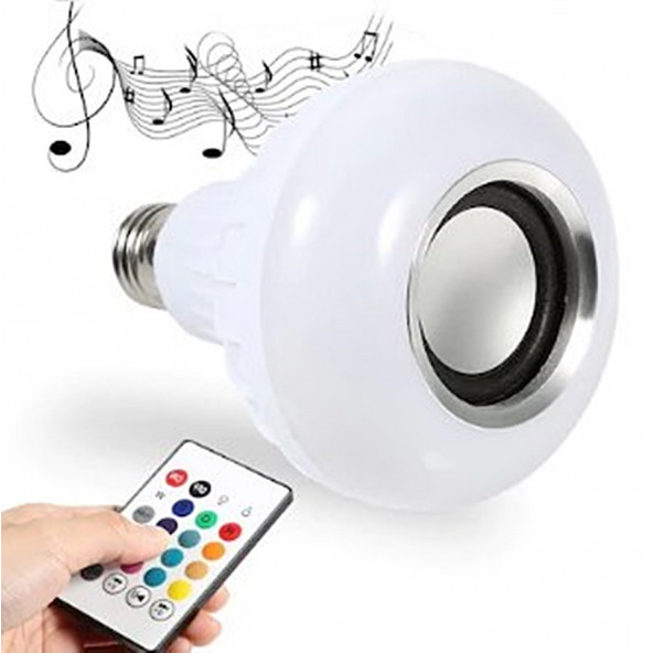 Bluetooth Hoparlörlü Kumandalı Rgb Akıllı Led Ampul 16 Renk Ampule Takılan Ses Bombası - 2