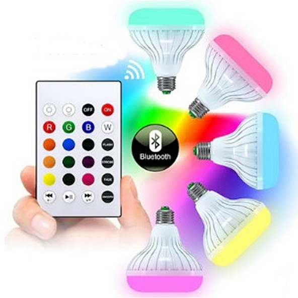 Bluetooth Hoparlörlü Kumandalı Rgb Akıllı Led Ampul 16 Renk Ampule Takılan Ses Bombası - 6