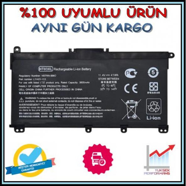 Hp 15-da2000nt Batarya Pil