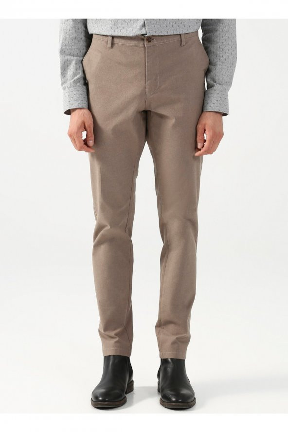 Normal Bel Normal Paça Slim Fit Bej Erkek Pantolon Pn2020500517 - 2