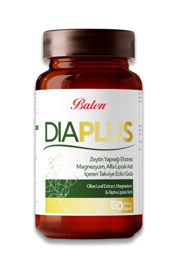 Balen Dia Plus Zeytin Yap. Magnezyum & Ala Kapsül 655 Mg 60 Kapsül ürün görseli 1