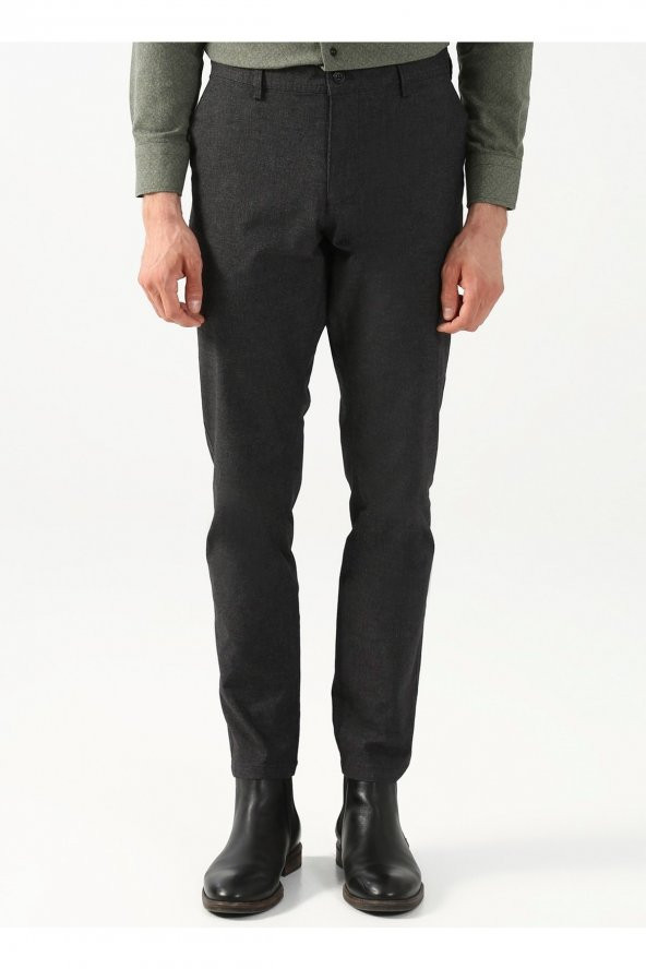 Normal Bel Normal Paça Slim Fit Siyah Erkek Pantolon Pn2020500517 - 2