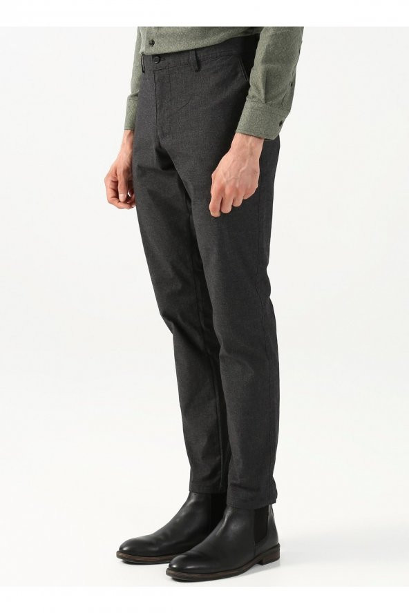 Normal Bel Normal Paça Slim Fit Siyah Erkek Pantolon Pn2020500517 - 3