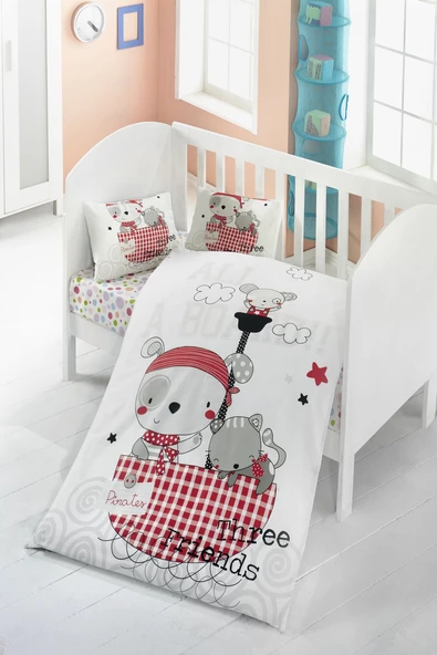 Komfort Home Bebek Uyku Seti %100 Pamuk (Yorgan ve +2 Yastıklı)