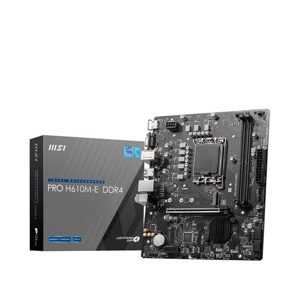 MSI PRO H610M-E DDR4 M2 PCIe NVME HDMI PCIe 16X v4.0 1700p mATX - 5