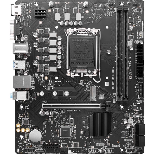 MSI PRO H610M-E DDR4 M2 PCIe NVME HDMI PCIe 16X v4.0 1700p mATX - 2