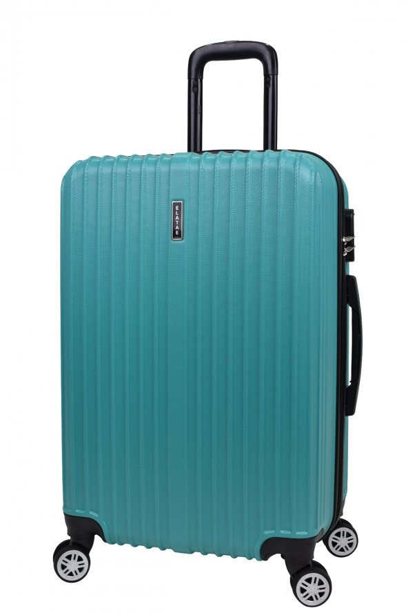 2li Valiz Seti Elatae Valiz Orta Boy ve Makyaj Turkuaz 2li Set 1020 - Resim 7