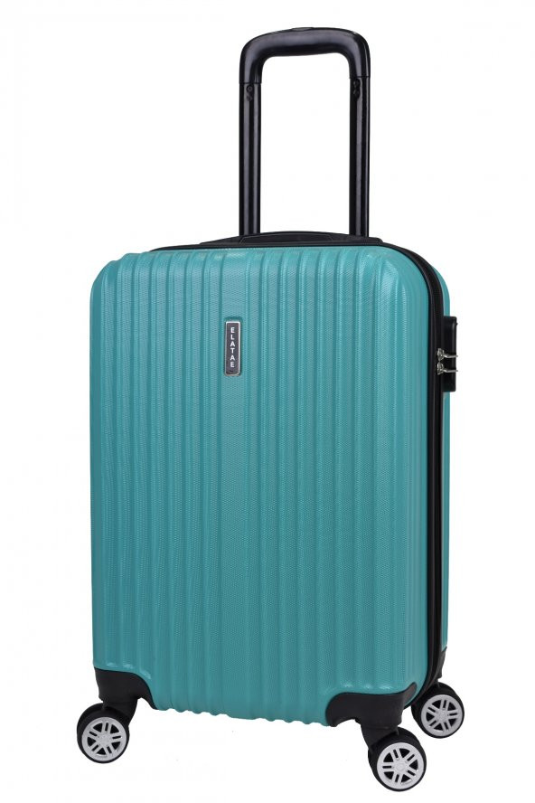 2li Valiz Seti Elatae Valiz Kabin Boy ve Makyaj Turkuaz 2li Set 1020 - Resim 7