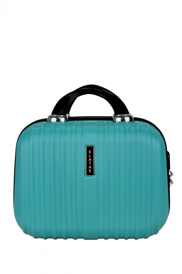 3lü Valiz Seti Elatae Valiz Orta - Kabin Boy ve Makyaj Turkuaz 1020 - Resim 4