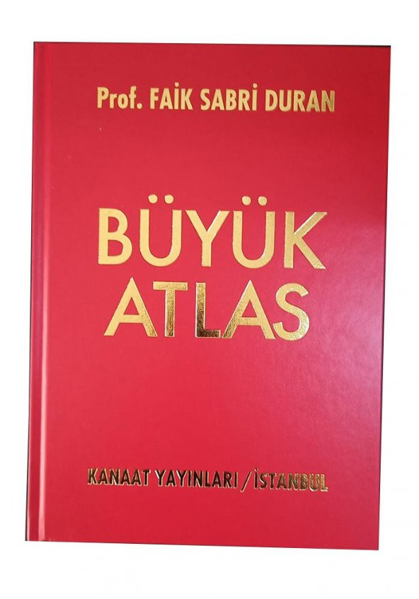 Büyük Atlas Citli 104 Sayfa 1 Adet Kanaat Yayınları Büyük Atlas Ciltli Prof. Faik Sabri Duran 22x32 cm - 2