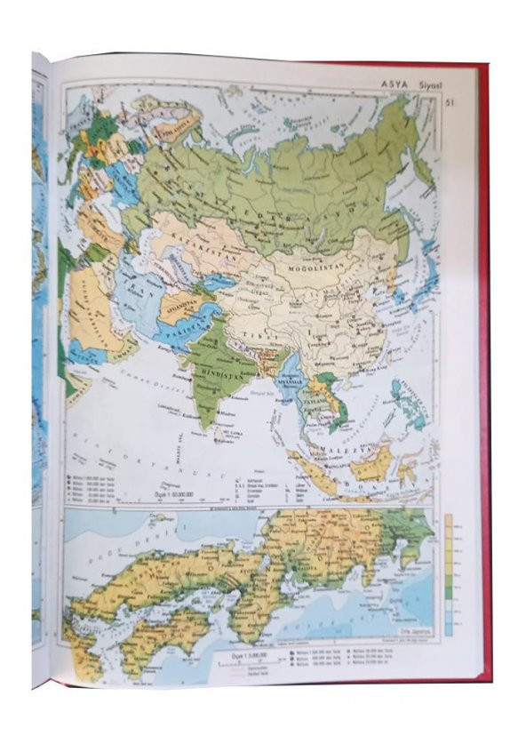 Büyük Atlas Citli 104 Sayfa 1 Adet Kanaat Yayınları Büyük Atlas Ciltli Prof. Faik Sabri Duran 22x32 cm - 5