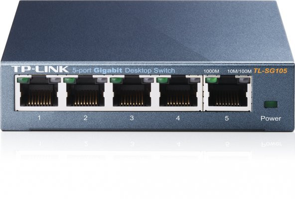 Tp-Link 5 Port 10-100-1000 Mbps Switch Çelik Kasa Qos Destekli Tak ve Kullan  65 Enerji Tasarruflu Gigabit Switch