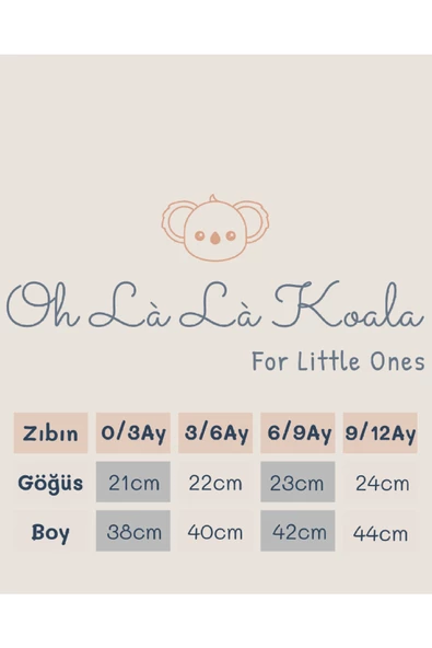 Ohlala Koala 3lü Nakışlı Çıtçıtlı Kısa Kollu Body Zıbın Model 3 - 7