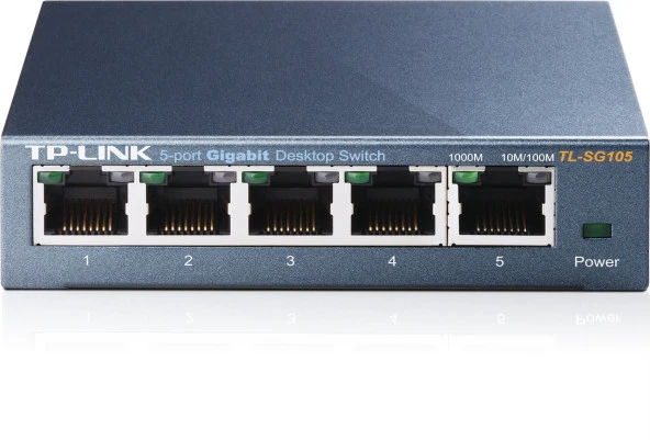 Tp-Link 5 Port 10-100-1000 Mbps Switch Çelik Kasa Qos Destekli Tak ve Kullan % 65 Enerji Tasarruflu Gigabit Switch