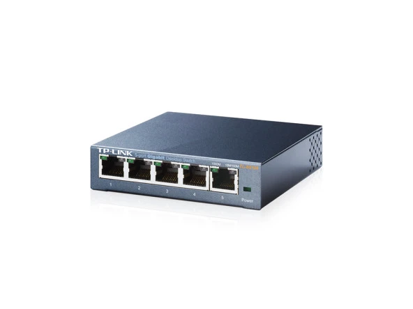 Tp-Link 5 Port 10-100-1000 Mbps Switch Çelik Kasa Qos Destekli Tak ve Kullan % 65 Enerji Tasarruflu Gigabit Switch - 2
