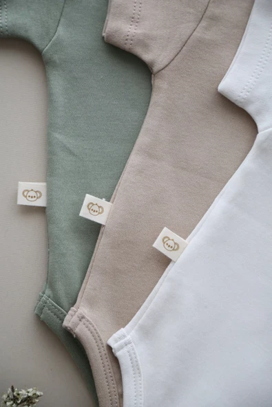 Ohlala Koala 3lü Nakışlı Çıtçıtlı Kısa Kollu Body Zıbın Model 3 - 6