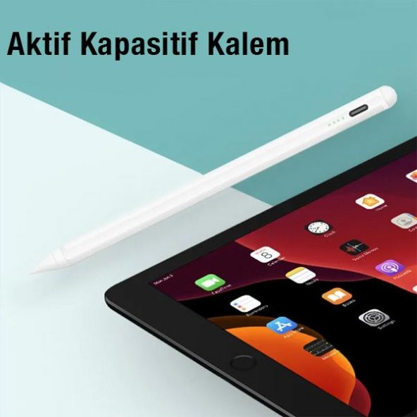 Coofbe 100mAh Şarjlı Universal İos ve Android Uyumlu Dokunmatik Stylus Kalem, Telefon Tablet Kalemi - 4