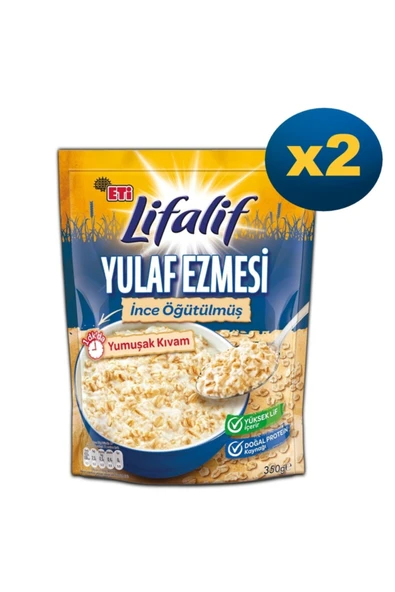Eti Lifalif Ince Öğütülmüş Yulaf Ezmesi 350 Gr x 2 Paket - 1
