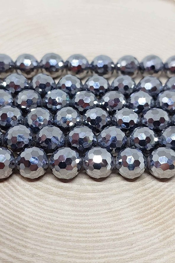 Terahertz Taşı Faset Kesim Dizi 8mm ürün görseli 1