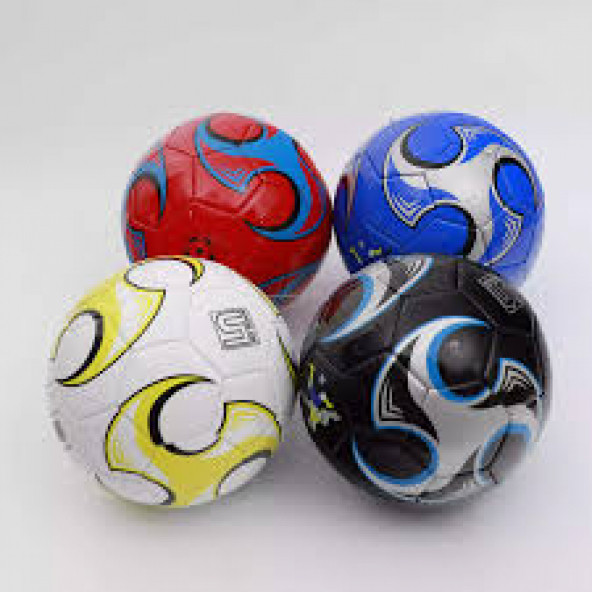 futbol topu  dikişli karışık renkler