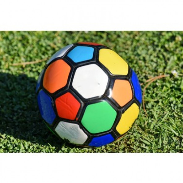 futbol topu  desenli karışık renklerde