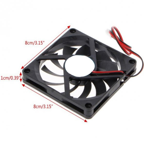 80x80x10 Kare Fan (12v) - Resim 2