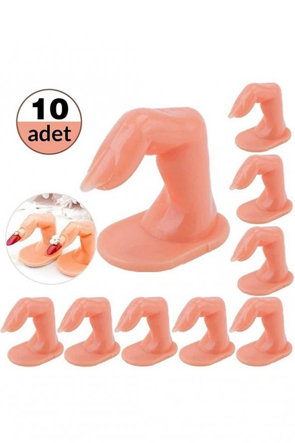 MONİCATİME MONİCATİME PARMAK MANKENİ 10 LU ( PROTEZ TIRNAK+OJE EĞİTİMİ)